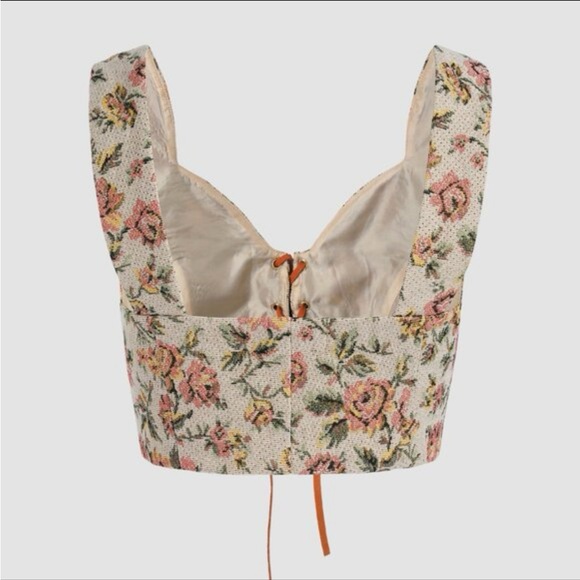 Cider Secret Garden Tie Front Top Size Medium - Picture 2 of 6